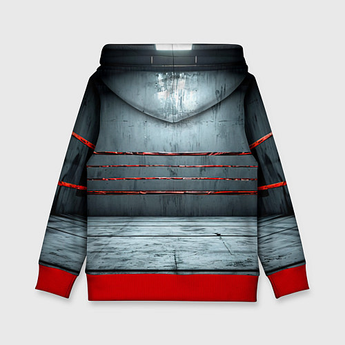 Детская толстовка Серый ринг / 3D-Красный – фото 2