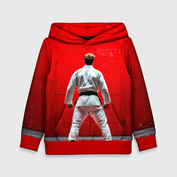 Детская толстовка Боец джиу-джитсу на красном
