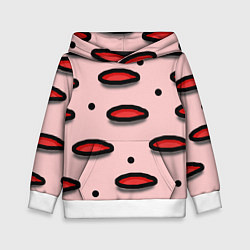 Толстовка-худи детская Круги маркер - паттерн, цвет: 3D-белый