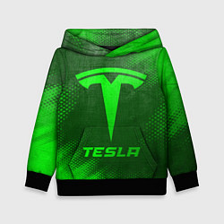 Детская толстовка Tesla - green gradient