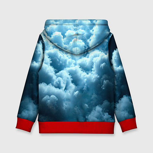 Детская толстовка Мухаммед Али в синем дыму / 3D-Красный – фото 2
