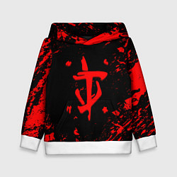 Детская толстовка Doom красные краски