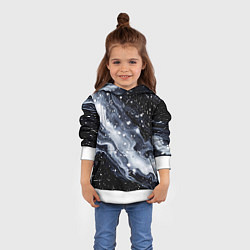 Толстовка-худи детская Млечный путь в космоссе, цвет: 3D-белый — фото 2