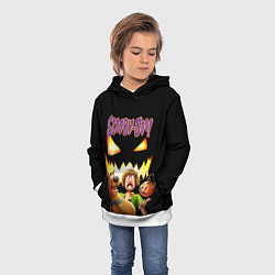 Толстовка-худи детская Шегги и Скуби Ду на Хэллоуин, цвет: 3D-белый — фото 2