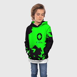 Толстовка-худи детская Portal черный дым, цвет: 3D-белый — фото 2