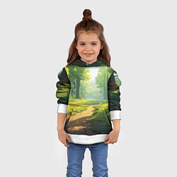 Толстовка-худи детская Fabulous forest, цвет: 3D-белый — фото 2
