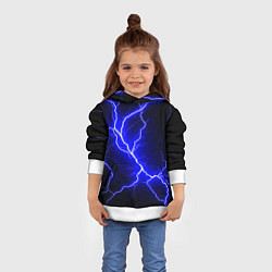 Толстовка-худи детская Color blue black, цвет: 3D-белый — фото 2