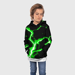 Толстовка-худи детская Разлом, цвет: 3D-белый — фото 2