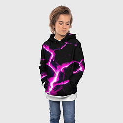 Толстовка-худи детская Color pink black, цвет: 3D-белый — фото 2
