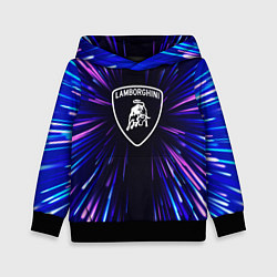 Толстовка-худи детская Lamborghini neon energy, цвет: 3D-черный