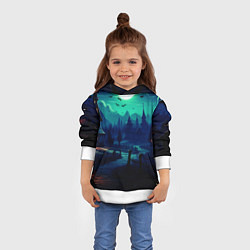 Толстовка-худи детская Day of the Dead - Хэллоуин, цвет: 3D-белый — фото 2