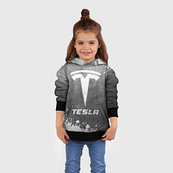 Толстовка-худи детская Tesla - grey gradient, цвет: 3D-черный — фото 2