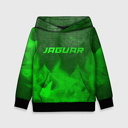 Толстовка-худи детская Jaguar - green gradient посередине, цвет: 3D-черный