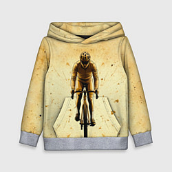 Детская толстовка Трековый велосипедист на бежевом