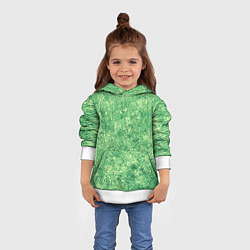 Толстовка-худи детская Фисташковый текстура напыление, цвет: 3D-белый — фото 2