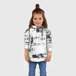 Толстовка-худи детская Color black and white, цвет: 3D-белый — фото 2