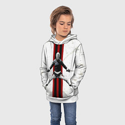 Толстовка-худи детская Фехтовальщик с двумя саблями, цвет: 3D-белый — фото 2