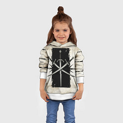 Толстовка-худи детская Тяжёлое клинковое оружие для фехтования, цвет: 3D-белый — фото 2