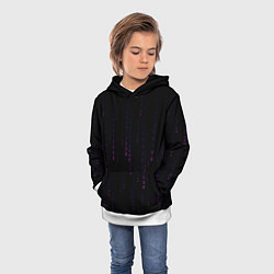 Толстовка-худи детская Color black pink, цвет: 3D-белый — фото 2