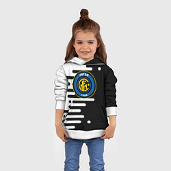 Толстовка-худи детская Inter geometry fc, цвет: 3D-белый — фото 2