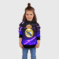 Толстовка-худи детская Real Madrid storm, цвет: 3D-черный — фото 2
