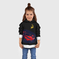 Толстовка-худи детская Lamborghini Diverso - motorsport, цвет: 3D-белый — фото 2