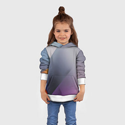 Толстовка-худи детская Color grey with stripes, цвет: 3D-белый — фото 2