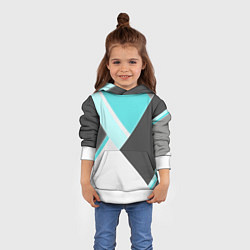 Толстовка-худи детская Color black blue, цвет: 3D-белый — фото 2