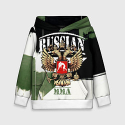 Детская толстовка Русский ММА на фоне герба России