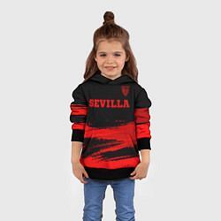 Толстовка-худи детская Sevilla - red gradient посередине, цвет: 3D-черный — фото 2