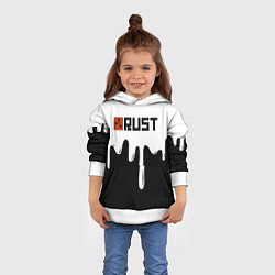 Толстовка-худи детская Rust краски, цвет: 3D-белый — фото 2