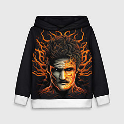 Толстовка-худи детская The last of us - зараженный Джоел, цвет: 3D-белый