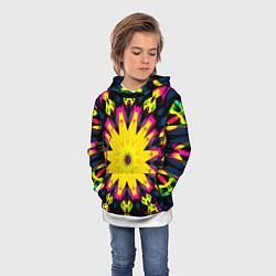 Толстовка-худи детская Звездный калейдоскоп, цвет: 3D-белый — фото 2