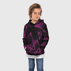 Толстовка-худи детская The triangle is pink, цвет: 3D-белый — фото 2