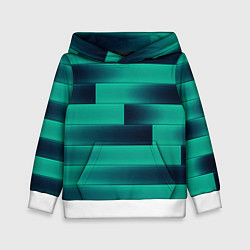 Толстовка-худи детская Color light blue square, цвет: 3D-белый