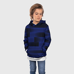 Толстовка-худи детская Color blue square, цвет: 3D-белый — фото 2