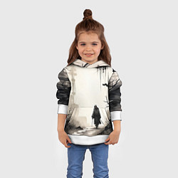 Толстовка-худи детская Путник, цвет: 3D-белый — фото 2