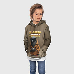 Толстовка-худи детская Spijuniro Golubiro мем, цвет: 3D-белый — фото 2