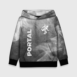 Толстовка-худи детская Portal - grey gradient вертикально, цвет: 3D-черный