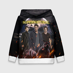 Толстовка-худи детская Supernatural - true hunters, цвет: 3D-белый