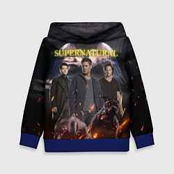 Толстовка-худи детская Supernatural - true hunters, цвет: 3D-синий
