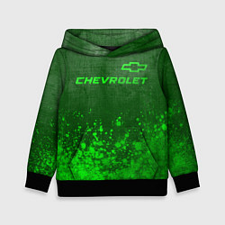 Детская толстовка Chevrolet - green gradient посередине