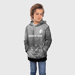 Толстовка-худи детская Gears of War - grey gradient посередине, цвет: 3D-черный — фото 2