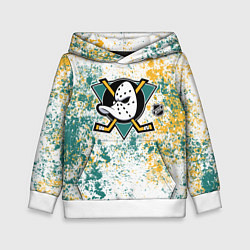 Толстовка-худи детская Anaheim Ducks NHL white, цвет: 3D-белый