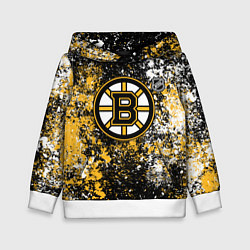 Толстовка-худи детская Boston Bruins NHL black, цвет: 3D-белый