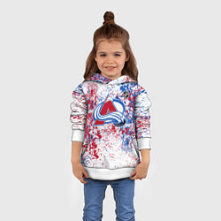 Толстовка-худи детская Colorado Avalanche NHL white, цвет: 3D-белый — фото 2