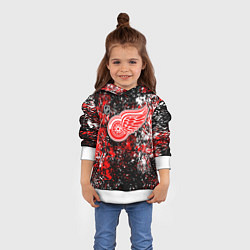 Толстовка-худи детская Detroit Red Wings NHL black, цвет: 3D-белый — фото 2