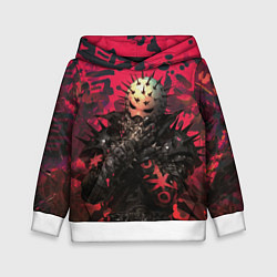 Толстовка-худи детская Колючая маска, цвет: 3D-белый