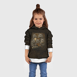 Толстовка-худи детская Когда Наташа музыкант, цвет: 3D-белый — фото 2