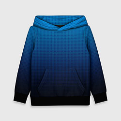 Толстовка-худи детская Из голубого в чёрный градиент с точками, цвет: 3D-черный